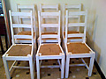 set of 6 painted bistro chairs